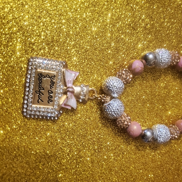 YOU ARE BEAUTIFUL CHARM BRACELET. PERFECT FOR A MOTHER'S DAY GIFT. ONE-OF-A-KIND - Picture 4 of 15